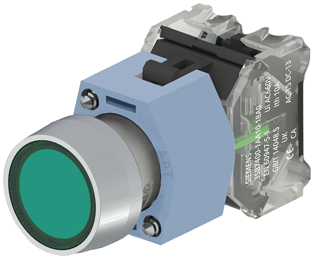 [Imagem do produto BOTAO MET MOM 1NA VD 3SB71300AB401BA0 SIEMENS]