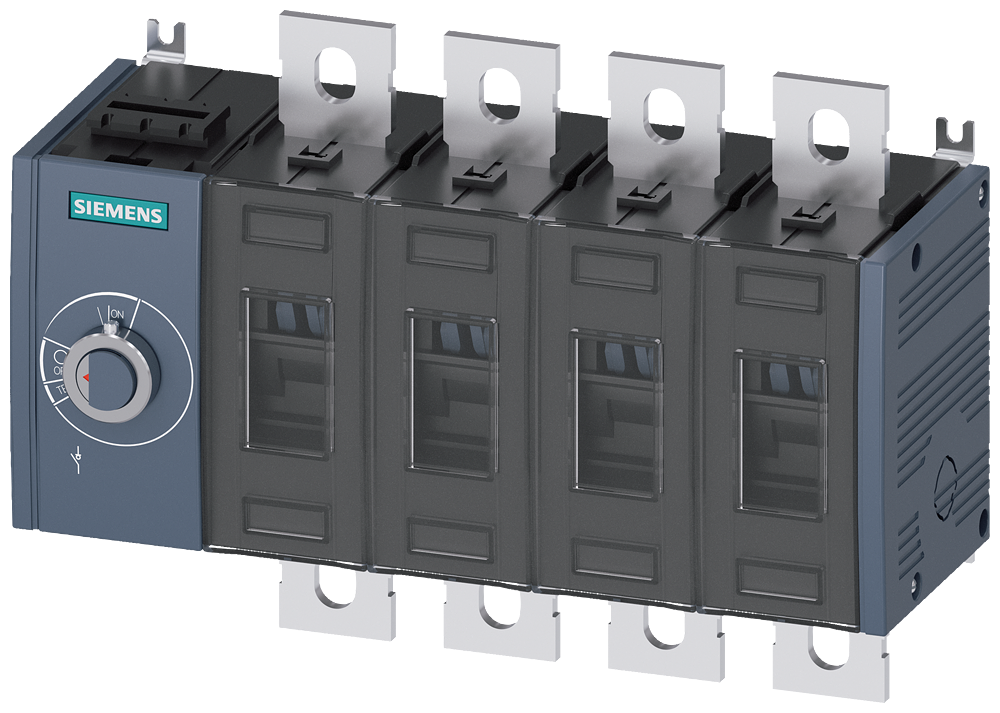 SECCIONADOR DE CORTE EM CARGA 200A TAM. 3 DE 4 POLOS ACIONAMENTO LATERAL ES 3KD36440PE100 SIEMENS