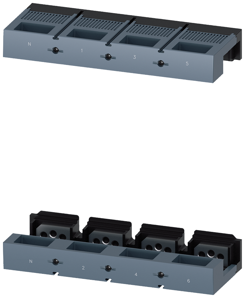 CONEXÃO PLANA DE PARAFUSO 4 PÇS. PLACA COM ROSCA EM POLEGADAS SUPERIOR E EM 3VA96740QA00 SIEMENS
