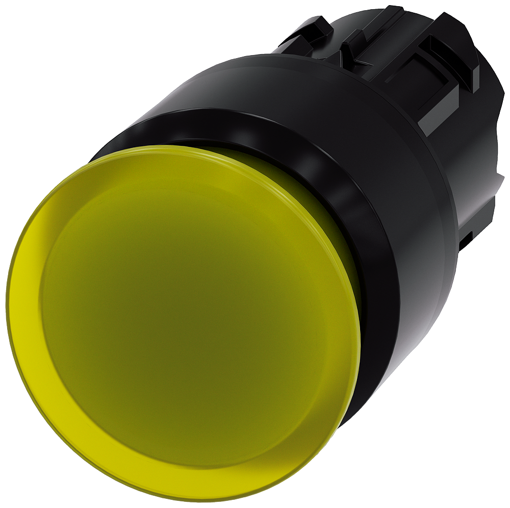 BOTÃO LUMINOSO EM FORMA DE COGUMELO 22 MM REDONDO PLÁSTICO AMARELO 30 MM 3SU10011AA300AA0-ZY10 SIEMENS