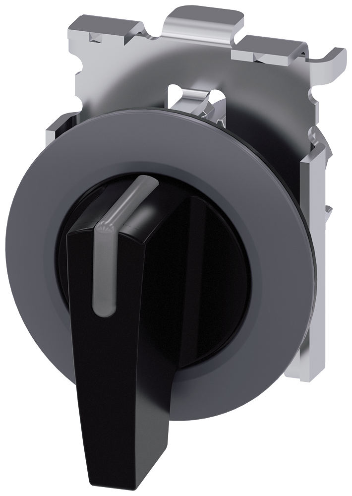 [Imagem do produto INTERRUPTOR COM MANÍPULO ILUMINÁVEL, 30MM, REDONDO, METAL, FOSCO, PRETO, MANÍ 3SU10622EL100AA0 SIEMENS]