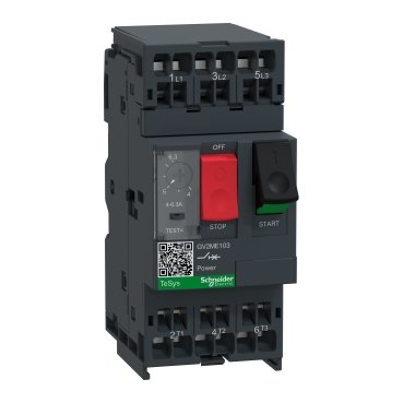 [Imagem do produto DISJUNTOR MOTOR 4A A 6,3A TESYS GV2 BOTÃO DE IMPULSÃO GV2ME103 SCHNEIDER]