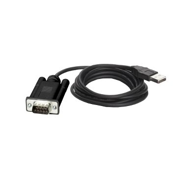 [Imagem do produto CABO DE COMUNICAÇÃO MODICON STB/PC  CONECTORES SUBD (9 PINOS)/USB 1.8 METROS SR2CBL06 SCHNEIDER]