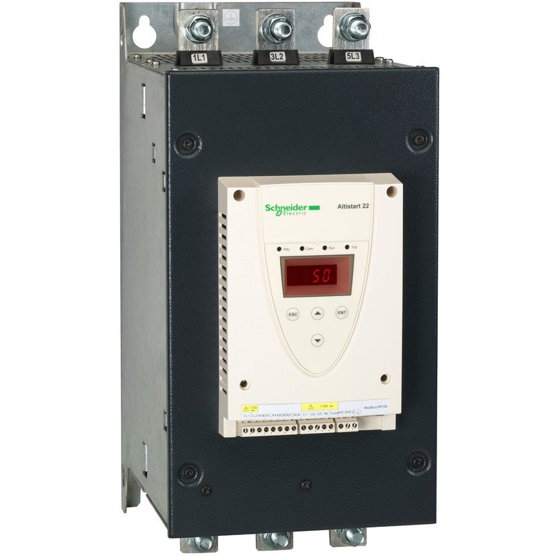 [Imagem SOFT-STARTER / SOFT-STOP, 250 A, TRIFÁSICA 230-500 V AC, 75-160 KW ATS22C25S6 SCHNEIDER]