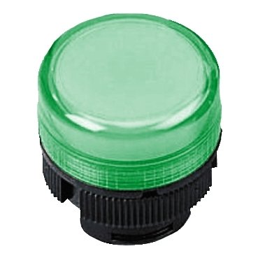 [Imagem CABEÇOTE PARA SINALIZADOR MODULAR Ø22MM PLÁSTICO PARA LÂMPADA BA9S VERDE ZA2BV03 SCHNEIDER]