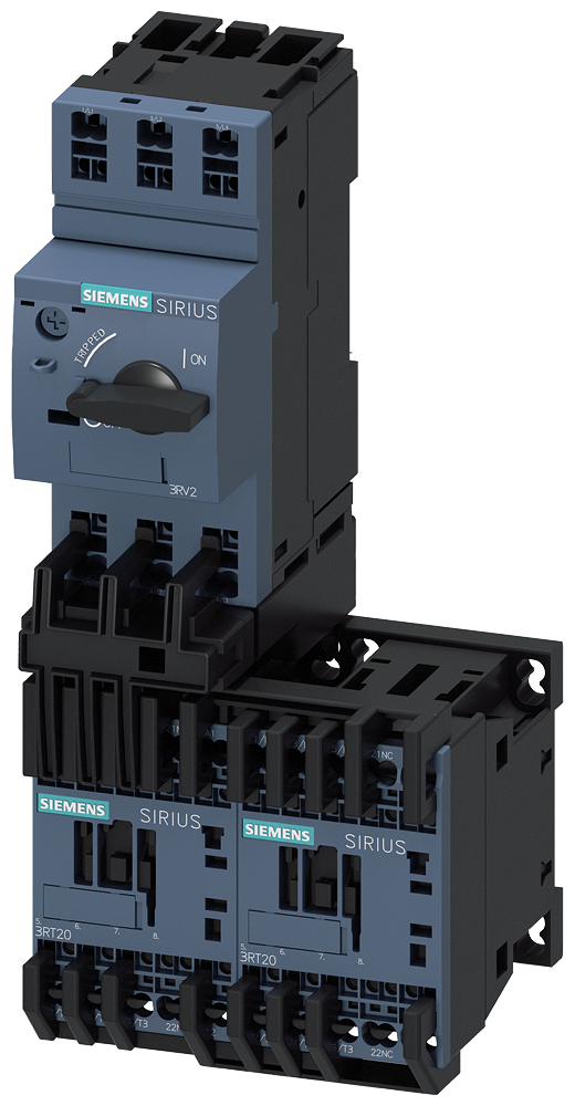 [Imagem do produto DERIVAÇÃO DE CONSUMIDOR, MOTOR DE PARTIDA REVERSÍVEL, S00, 10-16 A, AC 230 V, 3RA22104AE182AP0 SIEMENS]