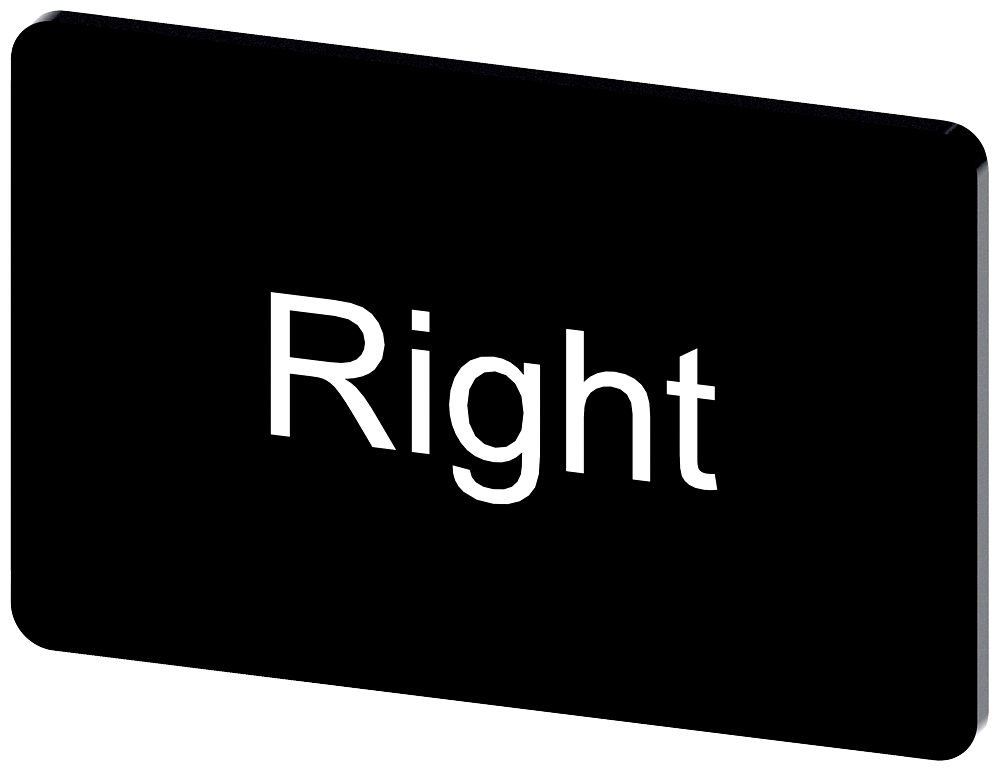 [Imagem do produto PLACA DE IDENTIFICAÇÃO 17,5X27MM, PLACA PRETO, INSCRIÇÃO: DIREITA 3SU19000AD160DQ0 SIEMENS]