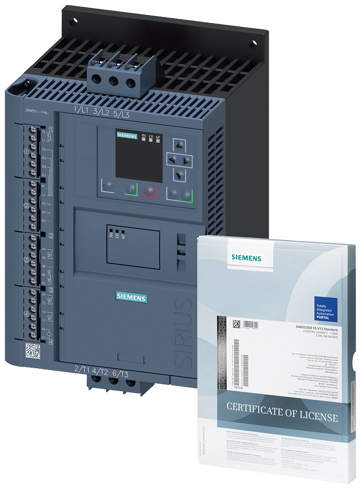 CONJUNTO INICIAL 3RW55 13 A 200-480 V 24 V AC/DC ES V15; COMPONENTE DE RE 3RW59511ES04 SIEMENS