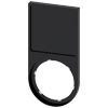 [Imagem SUPORTE DE PLACA, CHATO, ARREDONDADO EMBAIXO, PRETO, PARA PLACA DE IDENTIFICA 3SU19000AJ100AA0 SIEMENS]