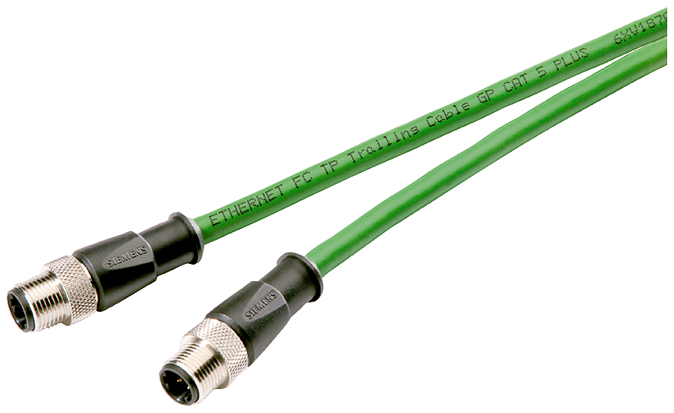 [Imagem CABO IE PRÉ-MONTADO (2X M12-180G) 1M 6XV18708AH10 SIEMENS]