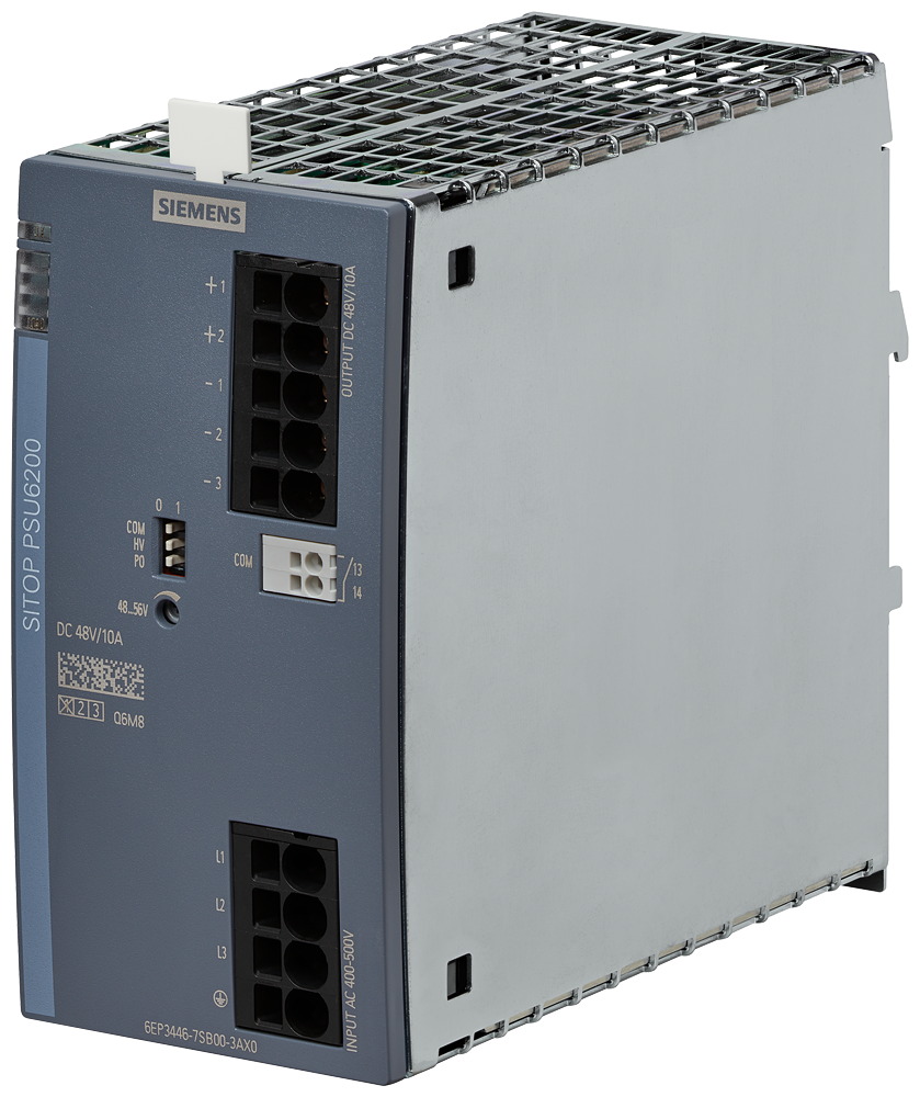 [Imagem ALIMENTAÇÃO DE CORRENTE SITOP PSU6200, TRIFÁSICA 48 V CC/10 A 6EP34467SB003AX0 SIEMENS]