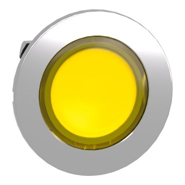 [Imagem CABEÇOTE PARA SINALIZADOR FACEADO Ø30MM METÁLICO LED INTEGRAL AMARELO ZB4FV083 SCHNEIDER]