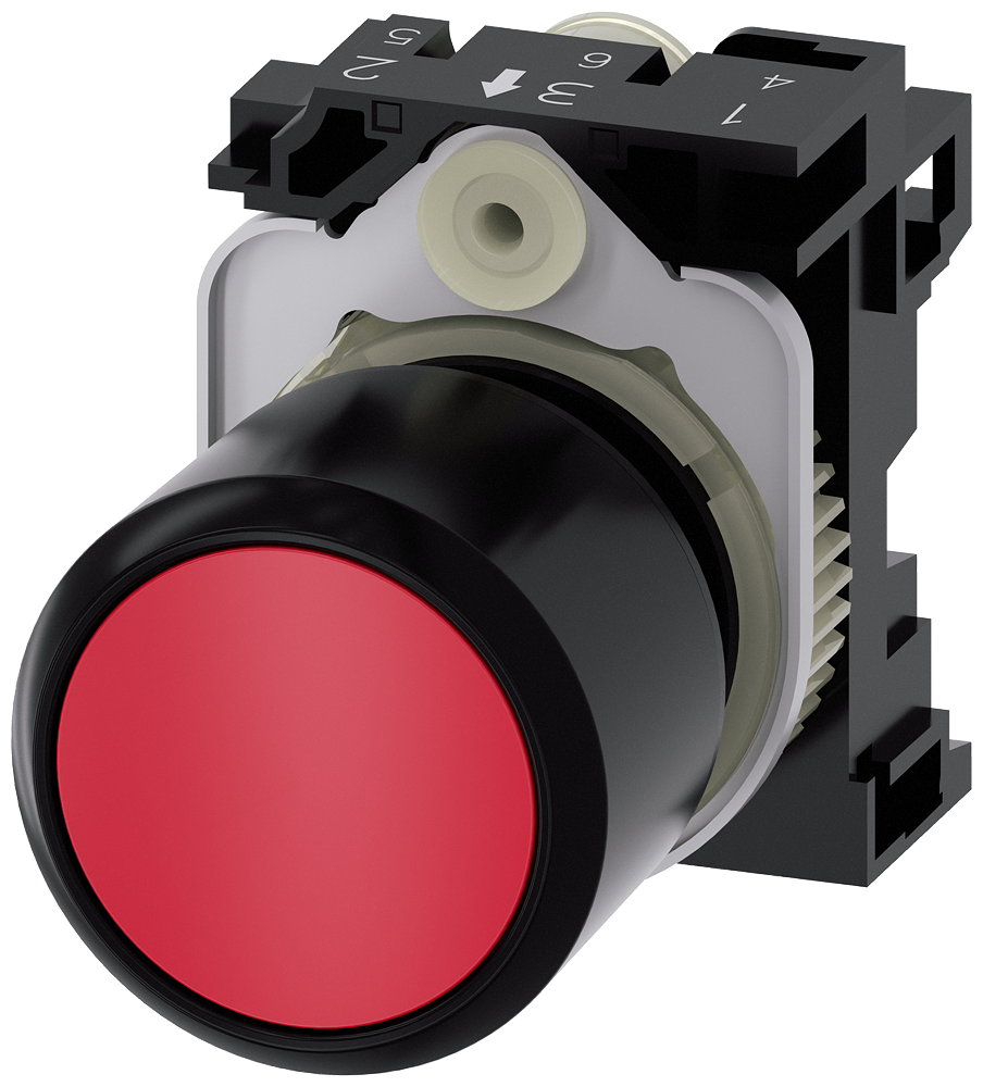 BOTÃO COMPACTO COM CURSO PROLONGADO (12 MM) 22 MM REDONDO PLÁSTICO VERM 3SU12000EB200AA0-ZY10 SIEMENS