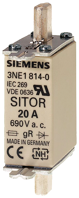 [Imagem FUSÍVEL SITOR T.000 50A GS 3NE18170 SIEMENS]