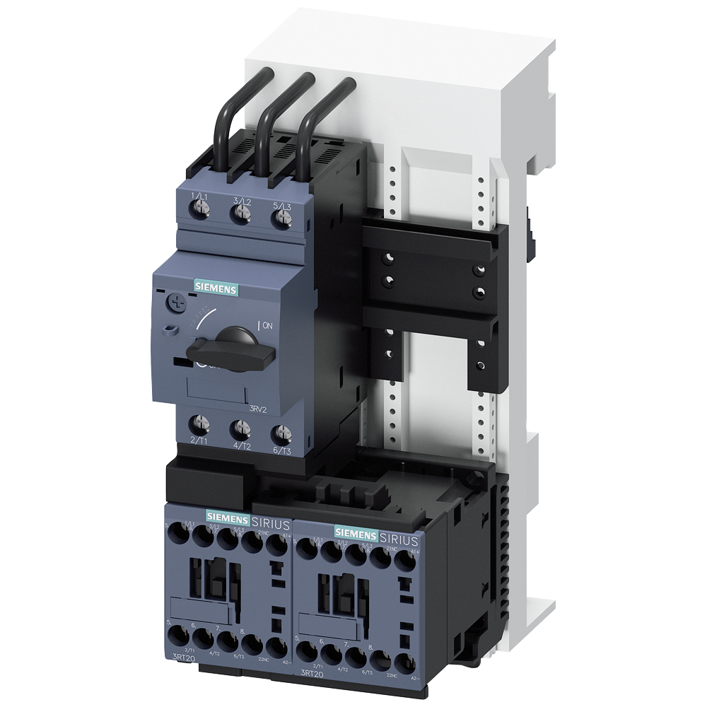 [Imagem do produto DERIVAÇÃO DE CONSUMIDOR, MOTOR DE PARTIDA REVERSÍVEL, S00, 1,8-2,5 A, DC 24 V 3RA22101CD152BB4 SIEMENS]