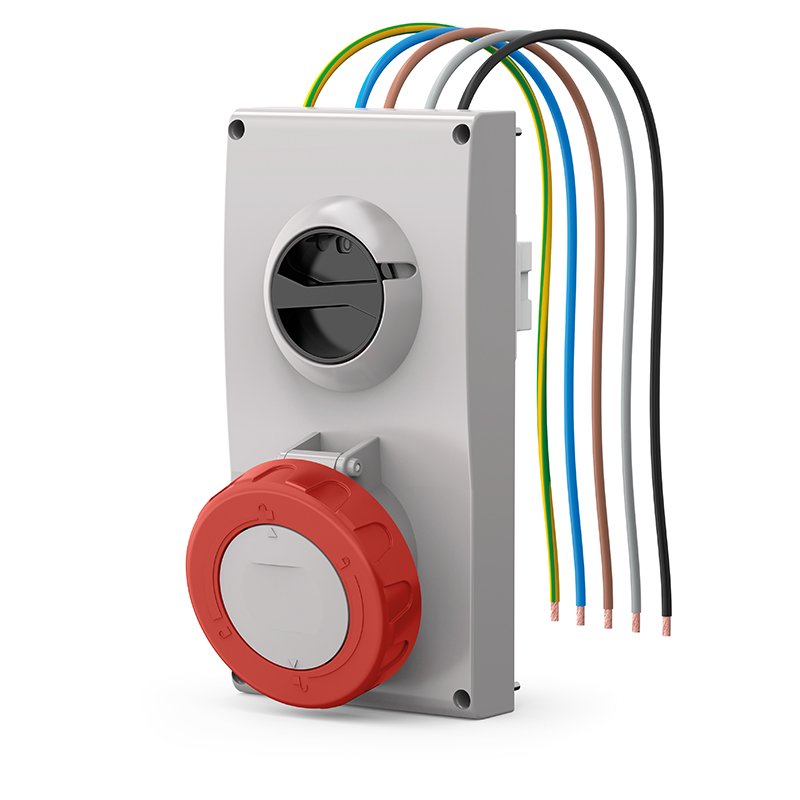 [Imagem do produto TOMADA DE EMBUTIR MONTAGEM EMBUTIDA  63A 3P+N 6H 407.6387 SCAME]