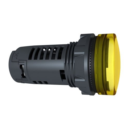 [Imagem SINALIZADOR MONOBLOCO Ø22MM PLÁSTICO LED DE ALTO BRILHO AMARELO 230...240VCA XB5EVM8 SCHNEIDER]