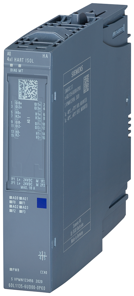 [Imagem MÓDULO I/O ANALÓGICO 4AO ISOL ET200SPHA 6DL11356UD000PK0 SIEMENS]