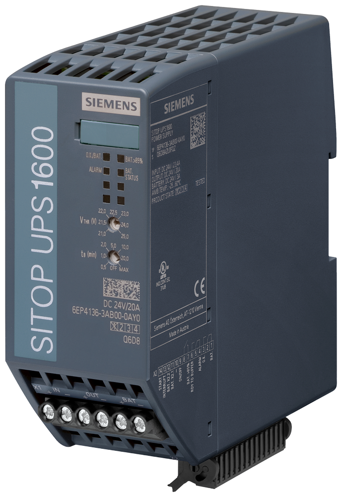 [Imagem SITOP DCUPS1600 DC 24 V/20 A 6EP41363AB000AY0 SIEMENS]