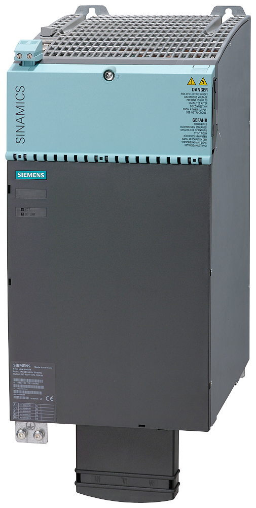 [Imagem MÓDULO DE LINHA BÁSICO TRIFÁSICO 100KW 167A 380/480V 50/60HZ 6SL31301TE310AA0 SIEMENS]