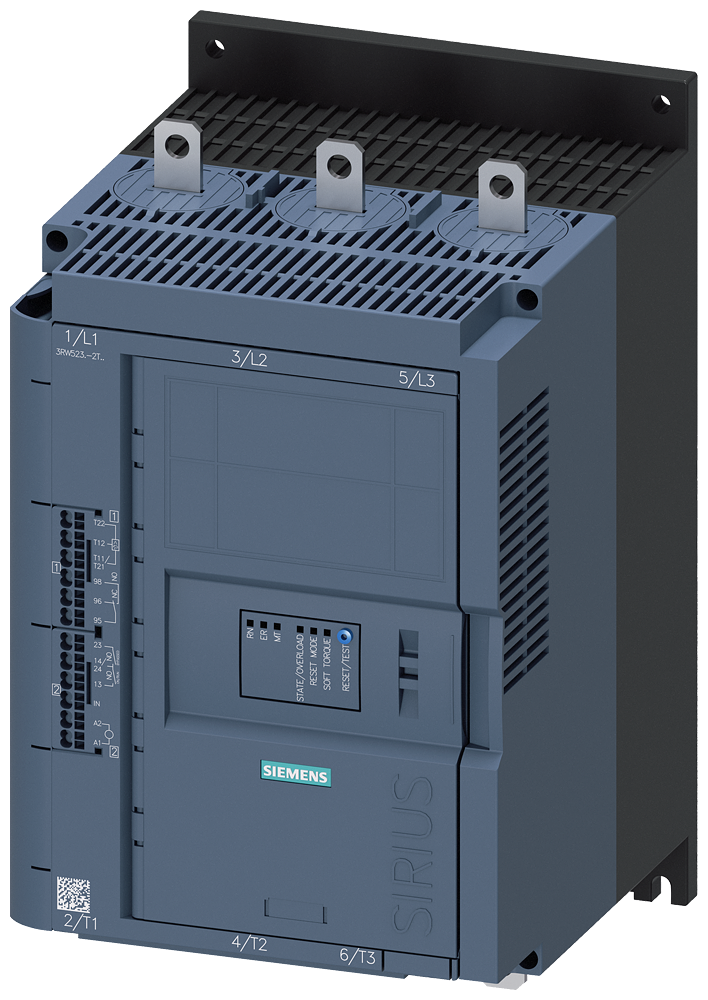 [Imagem do produto CHAVE DE PARTIDA TRIFÁSICO 75KW 143A 200/600V 50/60HZ 3RW52352TC15 SIEMENS]