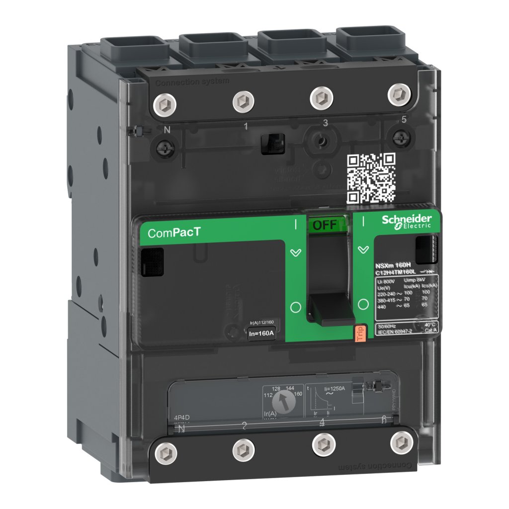 [Imagem do produto DISJUNTOR NSXM 70KA TM63D 4P/4T ELINK C11H4TM063L SCHNEIDER]
