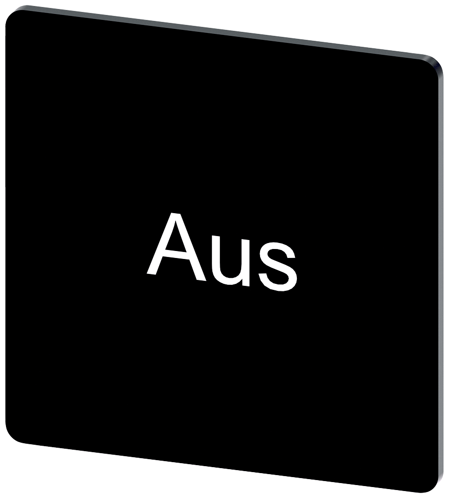 PLACA DE IDENTIFICAÇÃO 27X27MM PLACA PRETO INSCRIÇÃO: DESLIGADO 3SU19000AE160AC0 SIEMENS