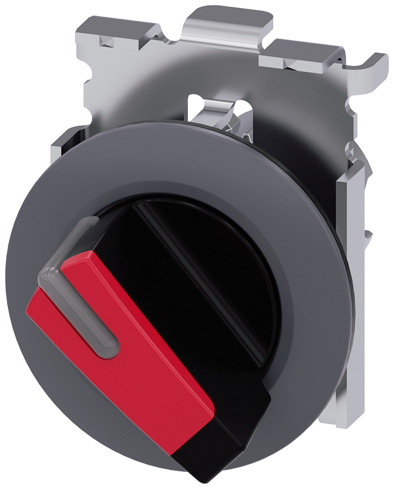 INTERRUPTOR COM MANÍPULO ILUMINÁVEL 30 MM REDONDO METAL MATE VERMELHO 3SU10622DC200AA0-ZX90 SIEMENS