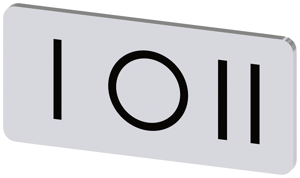 [Imagem do produto PLACA DE IDENTIFICAÇÃO 12,5X27MM, PLACA PRATA, SÍMBOLO: I* O II 3SU19000AC810QK0 SIEMENS]