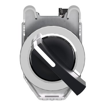 [Imagem CHAVE SELETORA FACEADA Ø30MM METÁLICA 2 POSIÇÕES FIXAS MANOPLA LONGA PRETA NA XB4FJ21 SCHNEIDER]