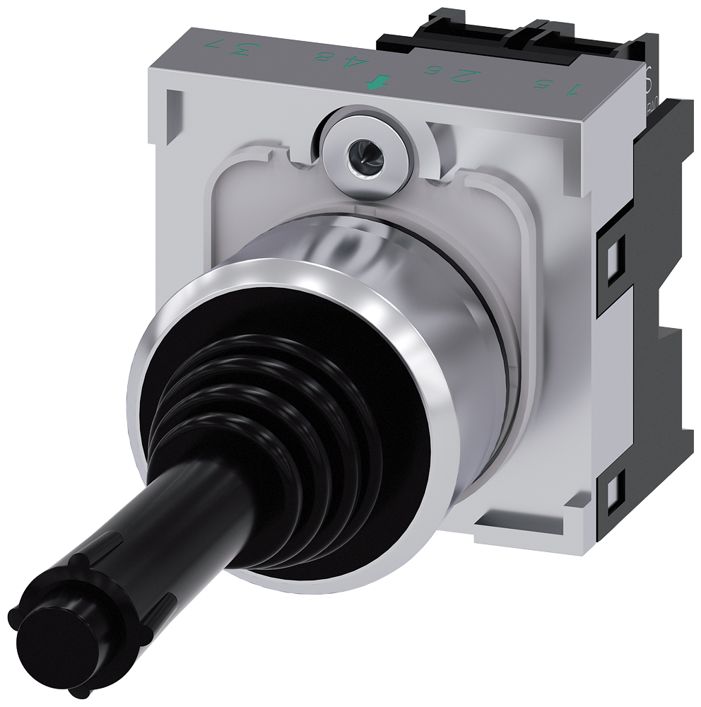 COMUTADOR DE COORDENADAS 22 MM REDONDO METAL DE ALTO BRILHO PRETO 2 POSI 3SU11507BD881NA0-ZX90 SIEMENS