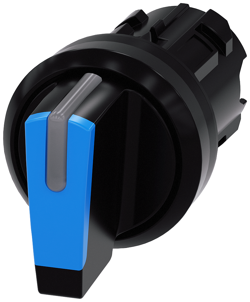 INTERRUPTOR COM MANÍPULO ILUMINÁVEL 22 MM REDONDO PLÁSTICO AZUL MANÍPUL 3SU10022BL500AA0-ZY19 SIEMENS