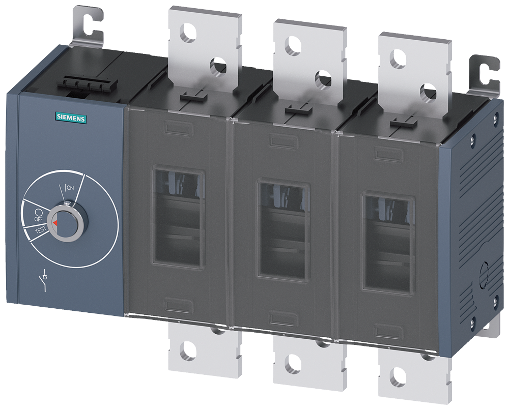 SECCIONADOR DE CORTE EM CARGA 1250A TAM. 5 DE 3 POLOS ACIONAMENTO LATERAL E 3KD52340RE100 SIEMENS