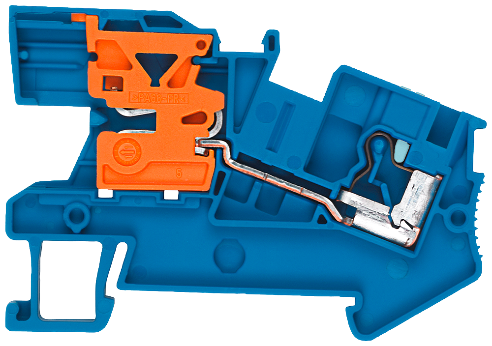 TERMINAL DE PASSAGEM INSTA 6 MM2 8,2MM DE LARGURA AZUL SECCIONADOR N 8WH60010BH01 SIEMENS
