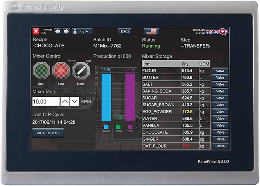 [Imagem PANELVIEW 5310 VISOR DE 9" TOUCHSCREEN 24V PORTA ETHERNET   2713PT9WD1 ROCKWELL ALLEN BRADLEY]