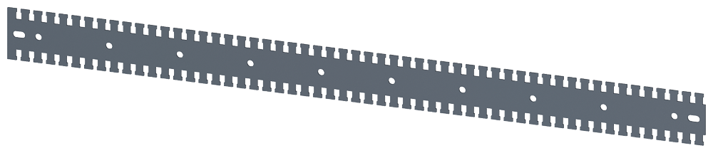 CALHA DE SUPORTE DENTADA C: 1000 MM GALVANIZADA 8MF10002HC130 SIEMENS