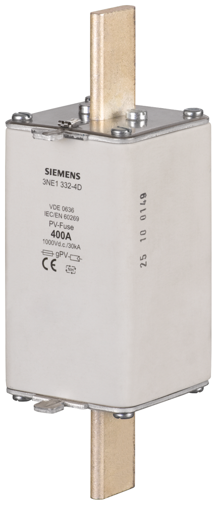 ELEMENTO DE FUSÍVEL PV COM CONTATOS DE FACA NH1L IN: 250 A GPV UN CC: 10 3NE12274D SIEMENS