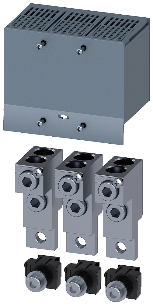 [Imagem BORNE DE CONEXÃO PARA CONDUTOR CIRCULAR TA2.3 2 X 25…150 MM² PARA 2 CABOS 3 P 3VM92130JC22 SIEMENS]