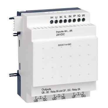 [Imagem MODULO DE EXPANSÃO PARA ZELIO LOGIC SR3 8 ENTRADAS/6 SAÍDAS DIGITAIS 24 VDC SR3XT141BD SCHNEIDER]
