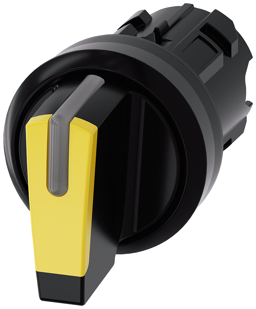 [Imagem do produto INTERRUPTOR COM MANÍPULO, ILUMINÁVEL, 22MM, REDONDO, PLÁSTICO, AMARELO 3SU10022BP300AA0 SIEMENS]