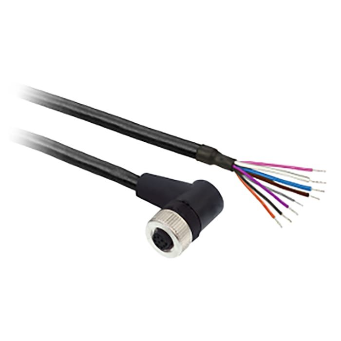 [Imagem CABO PUR 2M COM CONECTOR ANG M12 8P  XZCP53P12L2 TELEMECANIQUE]