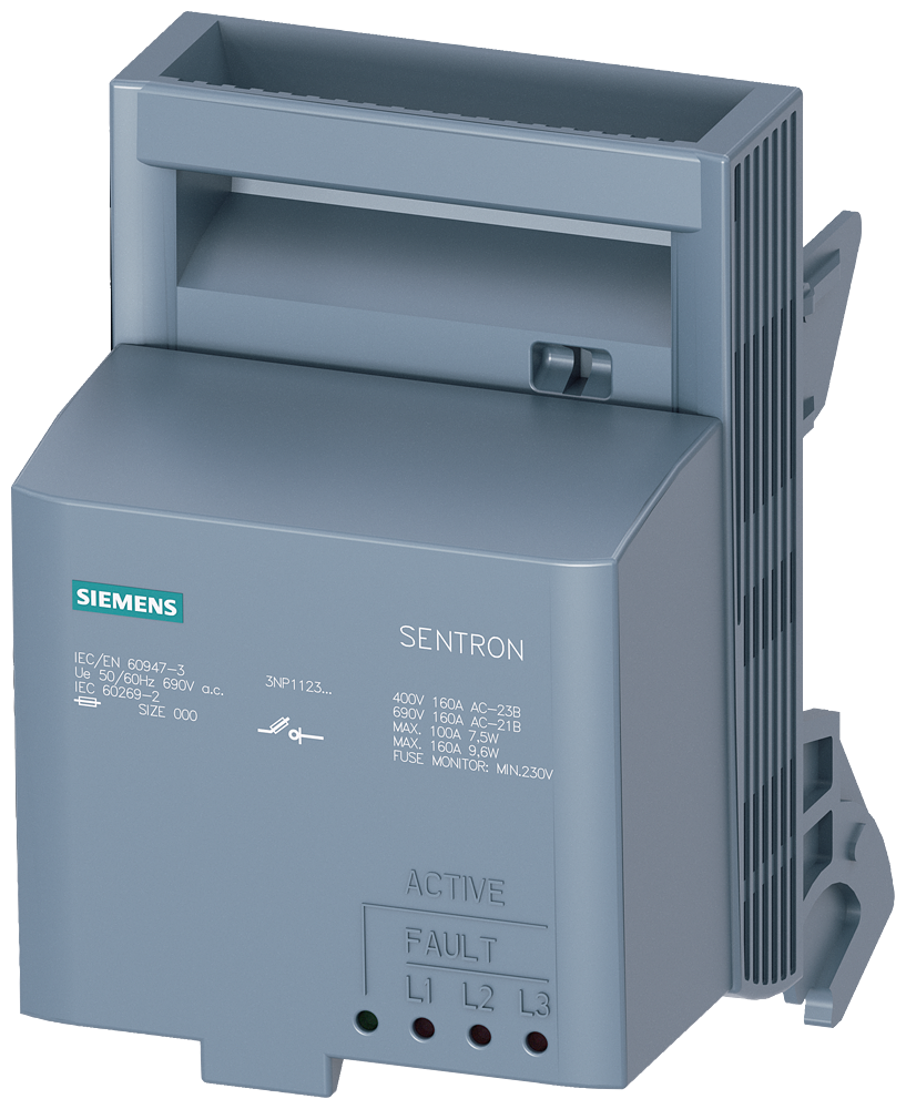 [Imagem do produto UNIDADE DE MANÍPULO COM EFM10, PARA TAMANHO NH000, ACESSÓRIOS 3NP19231GB20 SIEMENS]