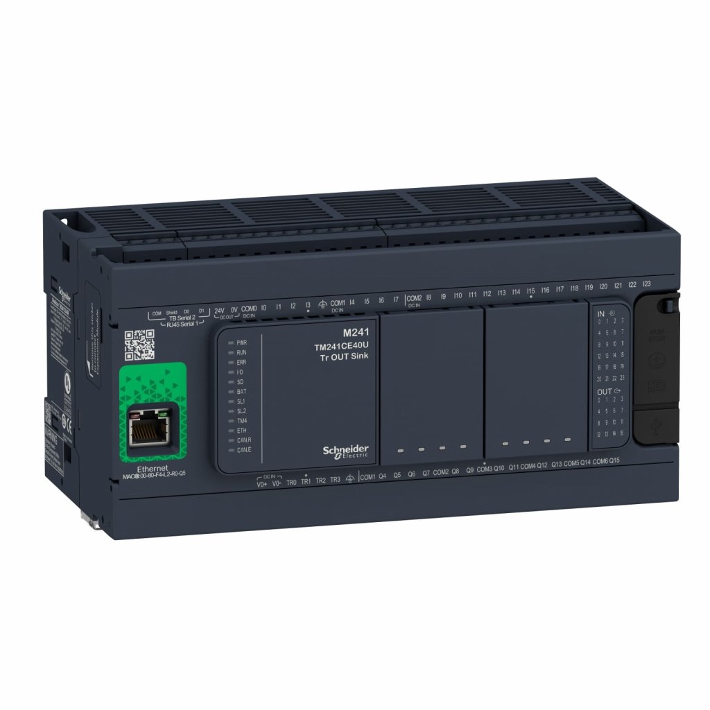 [Imagem CONTROLADOR LOGICO PROGRAMÁVEL MODICON M241, 40 E/S, SAÍDA A RELE TM241CE40R SCHNEIDER]