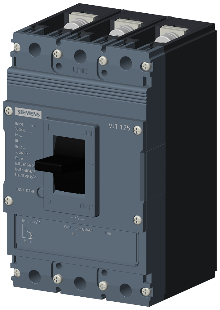 [Imagem DISJ 3P 40A 25KA 380V FIXO/FIXO 3VJ11 3VJ11043DA320AA0 SIEMENS]