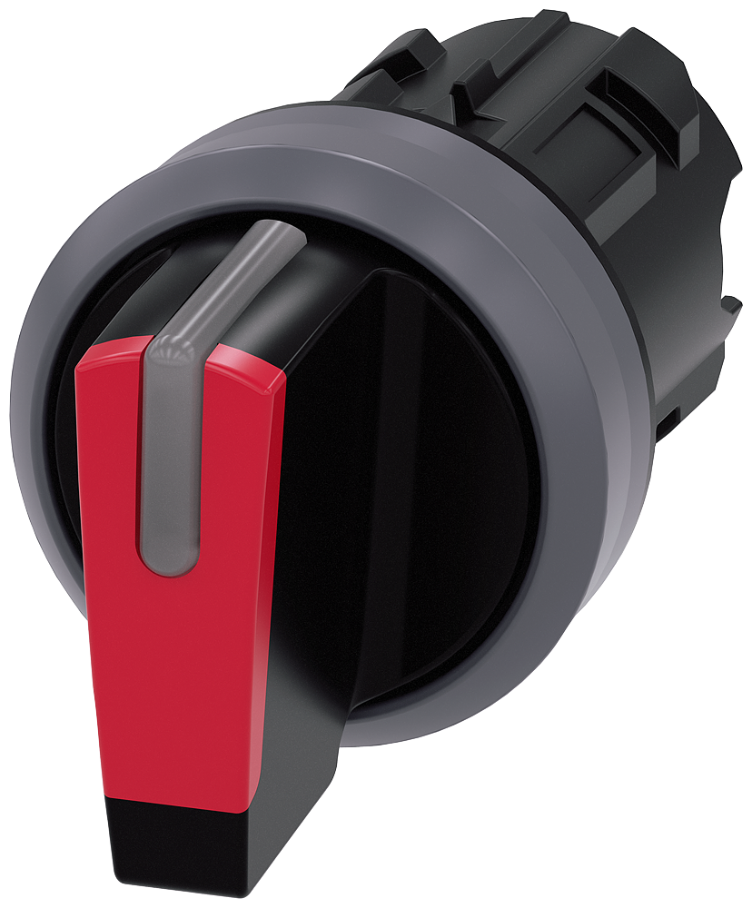 [Imagem do produto FRONTAL COMUTADOR ANEL RET 3 POSIÇÕES VERMELHO 3SU10322BL200AA0 SIEMENS]