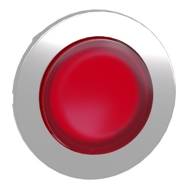 [Imagem CABEÇOTE PARA BOTÃO LUMINOSO FACEADO Ø30MM METÁLICO COM RETENÇÃO VERMELHO ZB4FH43 SCHNEIDER]
