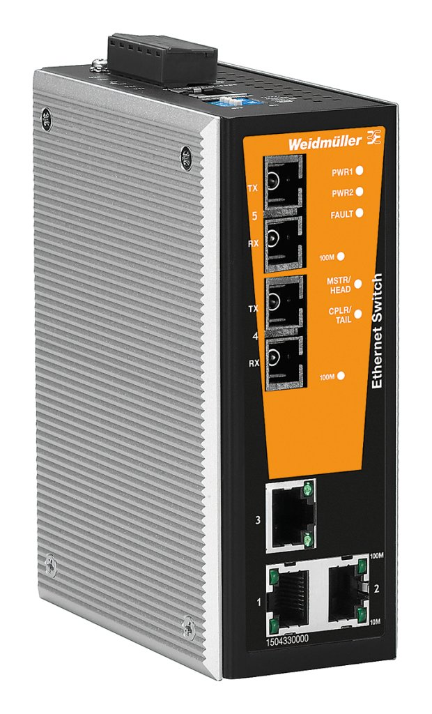 [Imagem do produto SWITCH GEREN FAST ETHERNET IP30 3P RJ45 + 2P FIBRA SC 1504330000 WEIDMULLER]