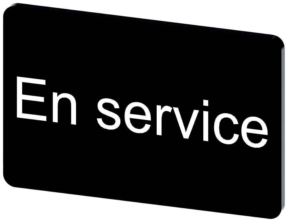 PLACA DE IDENTIFICAÇÃO 17,5X27MM PLACA PRETO INSCRIÇÃO: EN SERVICE 3SU19000AD160GM0 SIEMENS