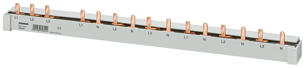 [Imagem BARRAMENTO DE PERNOS, 10MM2 16UD, DE 4 FASES, CORTANTE DISJ.DIF. 4P N DIREITA 5ST37704 SIEMENS]