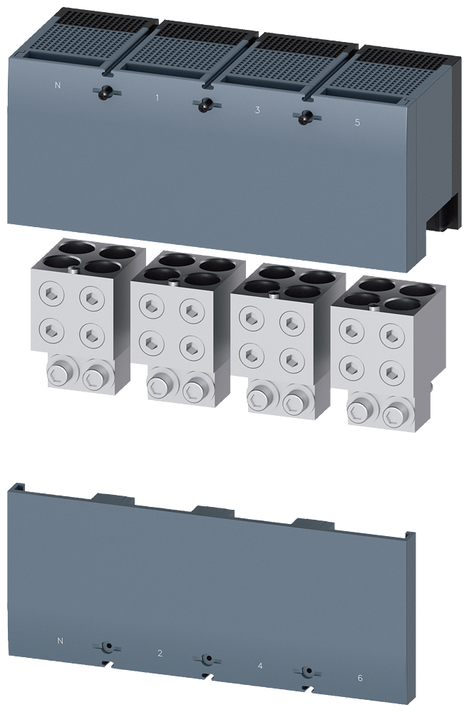 TERMINAL PARA CONDUTOR DE SEÇÃO CIRCULAR TA4.4 4X 4/0 - 600KCMIL PARA 4 CABOS 3VA96740JC44 SIEMENS